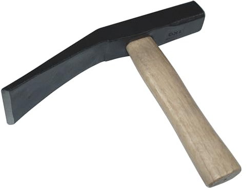 SN-TEC Pflasterhammer Esche, Berliner Form 1000g, Robust & Ergonomisch für Bau, Handwerk, Ideal für Pflasterer, Maurer, Steinmetze, Langlebig, Effizient & Präzise