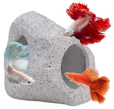 ZPSCXQ Fish Tank Decorations, Aquarium Ornaments Cave Hideout for Small Fishes to Breed and Rest, Safe Design Fish Tank Accessories, Tropical Aquarium Stones for Fish Tank Hideout