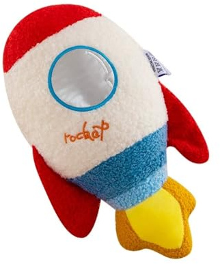 Xshelley 35 cm Rocket Shape Plüschspielzeug Kissen, Rocket Ship Gefüllte Plüsch Puppe, Wohnzimmer Sofa Schlafzimmer Dekoratives Geburtstagsgeschenk für Kinder