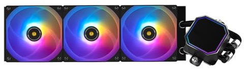 TR-Thermalright Frozen Prism 360 Black ARGB - Radiatore liquido CPU, 360mm Aio, 3 x 120 mm, per AMD AM4/AM5, Intel LGA1851/1700/1150/1151/2011