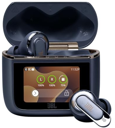 JBL Tour Pro 3, auricolari Bluetooth True Wireless con custodia di ricarica intelligente, durata della batteria di 44ore, Adaptive Noise Cancelling 2.0 e JBL Spatial 360 Sound con Head Tracking, Blu
