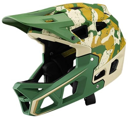 Casco integrale da bicicletta, traspirante, da donna, da uomo, da 55 a 58 cm, colore verde