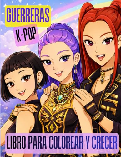 K-pop Colorear y Crecer: Libro para Colorear infantil con Frases Inspiradoras, Valores y Autoestima para Niños y Niñas