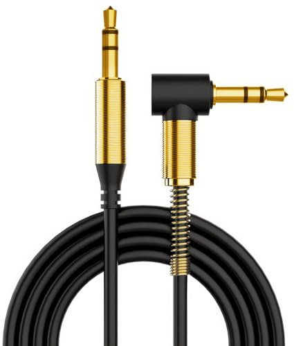 ULTRICS AUX Cable 2M, 3.5mm Right Angle Gold Plated Jack Audio Cable, Male to Male Auxiliary Cord Home Car Stereo Lead Compatible with Headphone MP3 Speaker iPhone iPad Smartphone Tablet PC Laptop