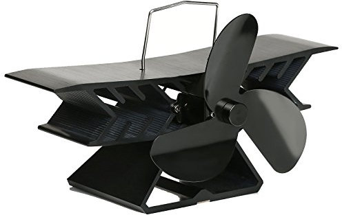 4Yourhome Eco Friendly Space Saving Compact BI-Plane Stove Fan for Wood Log Burners 2018 Design L-120mm x W-215mm x H-125mm