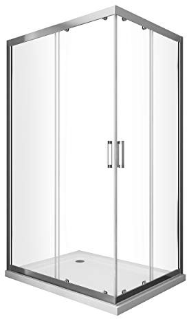 Box Doccia Rettangolare Angolare Scorrevole Vetro 6 mm Easy-Clean H.190 (70X140)