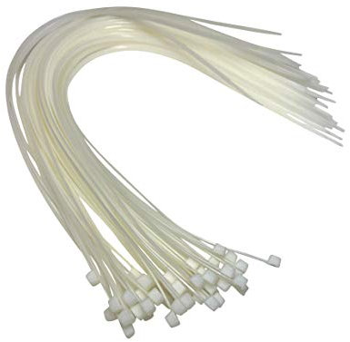 Cable Ties - 450mm x 4.8mm - 17.7 Extra Long Tie Wraps - Nylon Zip Ties (50, Natural)