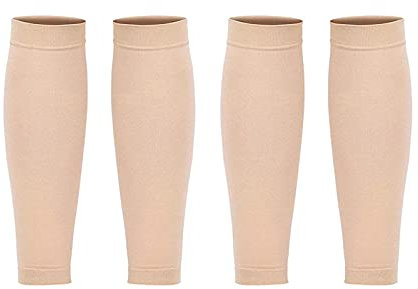 2 Paar Kompressionsstrümpfe, Stützstrümpfe, Ohne Fuß Kompressionsstrümpfe, Waden Kompressionssocken, für Krampfader, Schienbein Splint, Schwellung der Beine