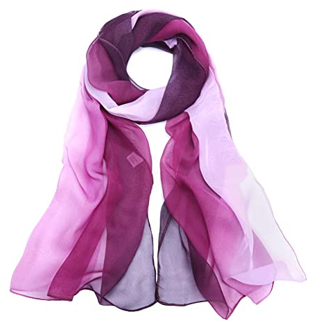 BLURBE Écharpes Chiffon Femme Légères – Foulards Dégradés Doux et Élégants, Châle Mode 160×50 cm, Idée Cadeau Chic pour Femmes