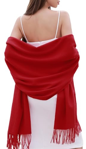 RIIQIICHY Pañuelo, chal, bufanda pashmina para mujer, para boda, bufanda para pasar un invierno cálido