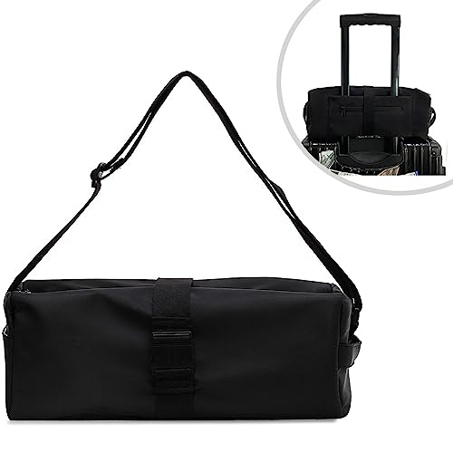 Liten gymväska för kvinnor/män, Woukksy liten vattentät sportväska för yoga, simning, 8,1 l Oxford mode axelväska för weekendresor, pendling, Svart, 36 x 15 x 15 cm, Trendig