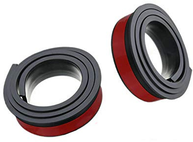 Rivestimento per Passaruota per Auto, 2 Pezzi 1,5 M Protezione Universale per Passaruota in Gomma per Auto Strisce Anticollisione Modanature Parafango (Nero)