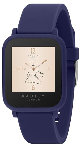 RADLEY Damen Blau Digital Quarz Smartwatch mit Silikonarmband RYS10-2153, Saphir, Modern