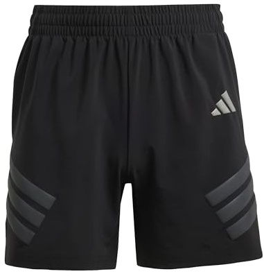 adidas Boy's PACE Path Woven Shorts, Black/Reflective Silver, 9-10 Years