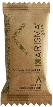 Vanity Kit Karisma Green (2 dischetti struccanti, 4 Cotton fiocc, Lima per Unghie) in Flow Pack, Conf. 50 pz