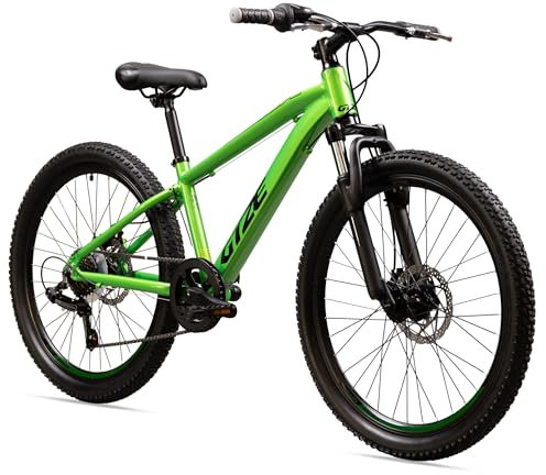 Goetze Sigma MTB Hardtail für Jugendliche | 24 Zoll Laufrad | 13 Zoll Aluminiumrahmen | 7-Gang Kettenschaltung mit Drehgriff | Scheibenbremsen | Federgabel mit 60 mm Federweg | 90% vormontiert