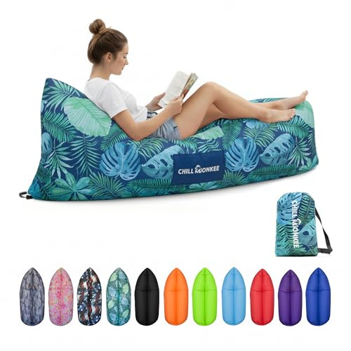 Chill Monkee Portable Inflatable Lounger for Beach & Camping