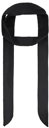 Stylish Pure Color Long Skinny Scarf 78 Inch Satin Ribbon Chiffon Silk | Serves as Neck Scarf, Necktie, Waist Belt, Handbag Wrap Handle, Free Size, for Women & Girls(Black)