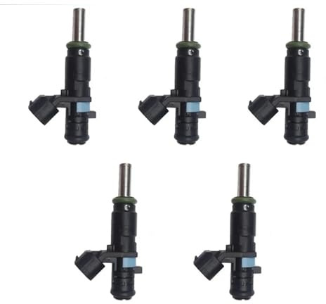 5 PCS Fuel Injector Nozzle Compatible with 2. 5L L5 Engine 2007 to 2013 Models Fits OEM 07K906031C FJ1067 FI11378S