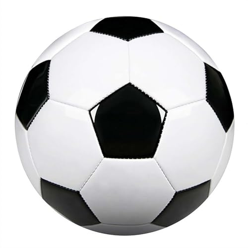 Palla da calcio classica nera e bianca - Pallone standard di misura 5 per allenamento per adulti, bambini e studenti