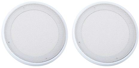 VBESTLIFE 6.5/8 inch Speaker Grill, Speaker Grille, Car Audio Speaker Cover Decorative Circle Metal Mesh for Keynote Speakers, Blankets, Car Audio Systems etc, 2 Pcs(White 6.5)