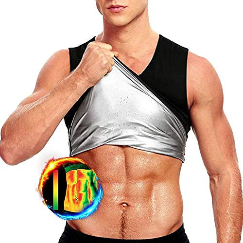Tuta Sauna Dimagrante Uomo Corsetto Vita Neoprene Sudore Sportiva Gilet Fitness Canotta Snellente Body Shaper