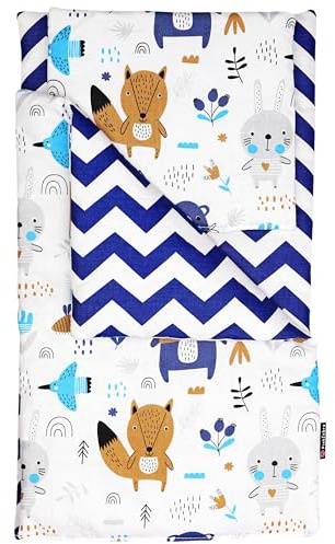 PinkZebra Ropa de Cama para Cochecito de Juguete (3 Piezas), Juego de Cama para Muñecas, Manta + Almohada + Colchón, Animales