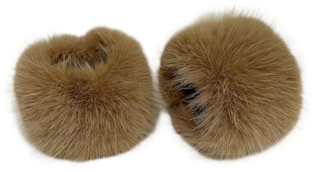 Lina & Lily Damen Winter Armstulpen Manschetten Pulswärmer Kunstfell (Kamel)