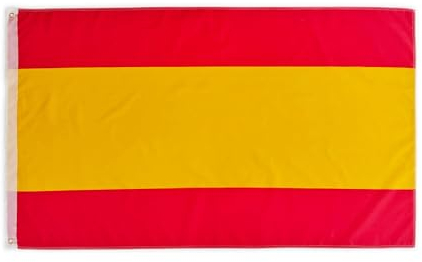 Bandera españa grande para Exterior 225 x150cm ，Bandera de España balcón Reforzada y con 2 Ojales metálicos (ESPAÑA GRANDE)