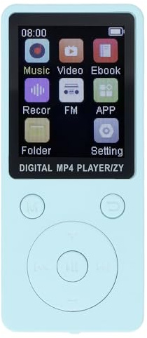 Lettore MP3 con Bluetooth, Lettore Musicale Portatile con Schermo da 1,8 Pollici con Scheda di Memoria da 64 GB, Lettore Mp4 con Riduzione del Rumore Espanso Fino a 128 GB (BLUE)