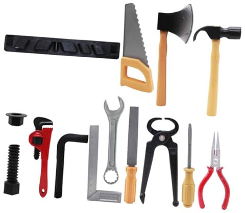 JOINPAYA 14 Teiliges Werkzeugset Simulationsspielzeug Für Kreative Rollenspiele Reparaturwerkzeuge Für Jungen Und ädchen Lernspielzeug Für Frühkindliche Entwicklung