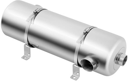 Qussse Riscaldatore per piscina in acciaio inox, 60 kw, scambiatore di calore per piscina, flusso d'acqua 250 l/min, flusso acqua calda 30 l/min