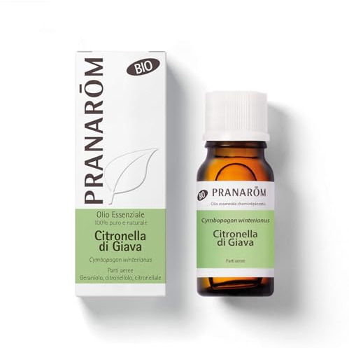 Pranarôm - Olio Essenziale di Citronella di Java Bio | 100% Puro e Naturale | Aroma Fresco e Citronato | Repellente Naturale per l’Estate | Uso Aromaterapia e Topico - 10 ml