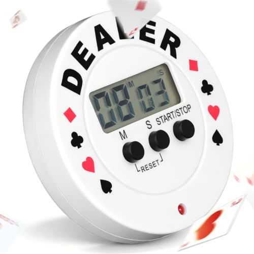 Toyvian Poker Timer Poker Table Timer Countdown Board Game Clock for Family Gatherings Parties Clubs Game Supplies and Other Timing Projects