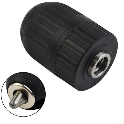 Bohrmaschinen-Zubehör, 13 mm, Schnellspannbohrfutter, 12 x 20 UNF-Gewinde für festen Halt auf Bohrern, kompatibel mit Akku- und Drehbohrmaschinen, 63 mm Länge