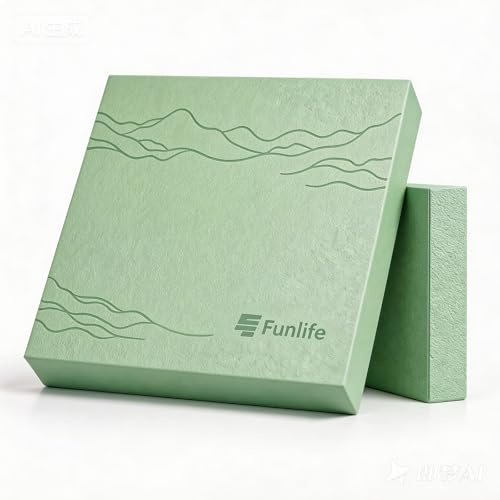 FunLife Balance Pad 40x40x5 cm – Coussin d'équilibre pour Fitness, Yoga & physiothérapie, Balance Trainer pour la stabilité, antidérapant jusqu'à 150 kg