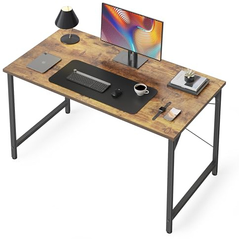 CubiCubi Computer Desk 100 x 48 x 75 cm Home Office Laptop Desk Study Writing Table, Modern Simple Style, Rustic Brown