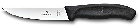 Victorinox Couteau à Découper Swiss Classic, 15 cm, Manche Ergonomique, Lame Étroite, Noir