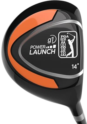 PGA Tour G1 Series Junior Golf Driver 5'2 to 5'10, Fiberglass Shaft, Non-Slip Grip