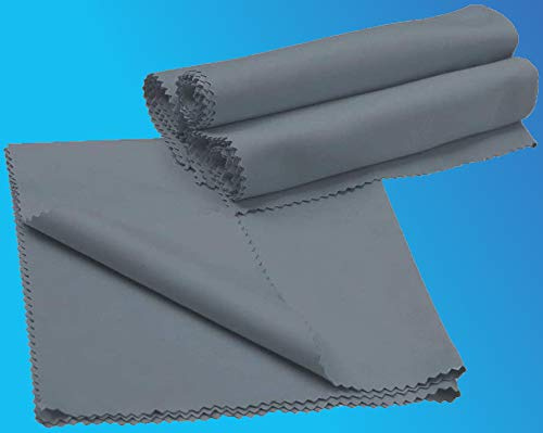 California JOS 20x20(50x50CM) Extra Large Oversized Microfiber Cleaning Cloth, Ideal for Electronics and Screens, Lenses on Cameras, Binoculars, telescopes, All Types of Optical Glass (1Pack Gray)