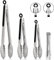 4 Pezzi Pinze da Cucina, Pinza Cucina, Pinze Cucina, Pinza Barbecue da Cucina in Acciaio Inox per Barbecue, Pinze da Cucina, Adatto per Pasta, Carne alla Griglia, Bistecca, Insalata.
