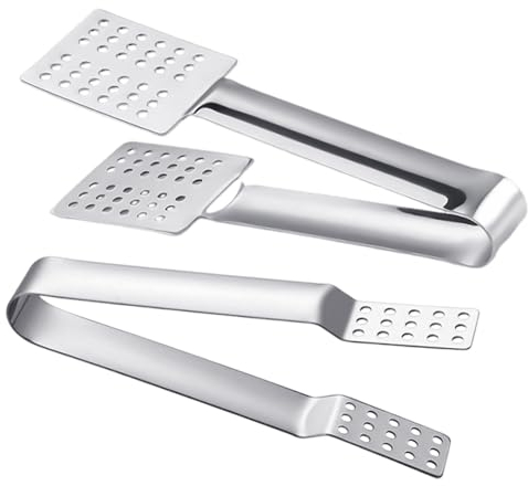 Lot de 2 pinces à thé, pinces en acier inoxydable, presse-sachets de thé, outils pour boire du thé, pinces à thé, pinces à glace, pinces alimentaires, ustensiles de cuisine multifonctionnels