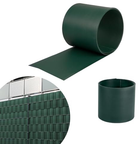 MAYTIIMO Lot de 10 bandes brise-vue pour clôture à double fil - En PVC rigide - 2,5 m x 19 cm - Brise-vue - Protection contre le vent - Pour jardin - Vert