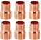PATIKIL 15mm to 12mm ID Copper Reducer, 6pcs 99.9% Pure Copper Reducing Coupling Pressure Fitting Pipe Tube Connector Adapter with Sweat Solder Connection for HVAC Refrigeration System