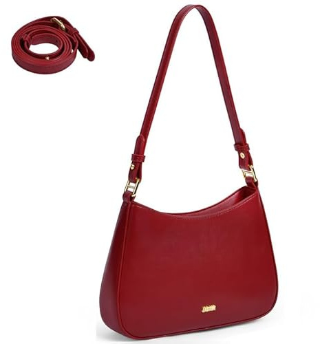 Aucuu Sac Porté épaule en Cuir Véritable pour Femme, Sacs à Main à Bandoulière Tendance avec 2 bandoulières, Sac à Main Décontracté, Sacs Fourre-tout Rétro Décontracté pour Shopping, Travail, Voyages