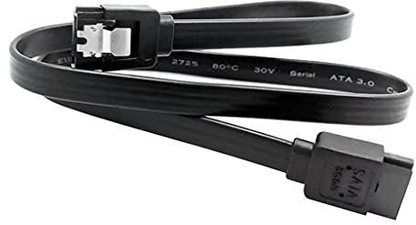 1.31ft Serial SATA 3 Hard Drive Signal Cable 6GB/S Black Straight 40cm