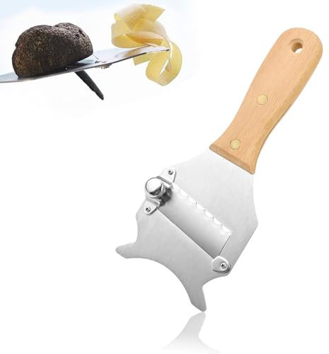 PARFCO Taglia Tartufo, Acciaio Inox Affetta Tartufo, Spessore Regolabile, Affettatartufi, Grattugia Domestica, per Tagliare Tartufi, Cioccolato, Formaggio