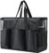 Strandtasche XXL Familie, Damen Badetasche Groß mit Reißverschluss, Schwimmbad Tasche, Grosse Umhängetasche Tragetasche, faltbare schwarze Einkaufstasche, Shopping Bag Reisetasche
