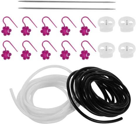 VILLFUL 1 Set di Utensili per Lavorare a Maglia con salvapunti, Cappucci per Ferri e Ferri da Uncinetto, contatori di Ferri e Righe e Fermagli per Filati per progetti di Artigianato