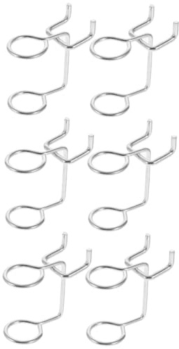 DIYEAH 60 Pezzi Ganci per Pannelli Forati in Ferro Porta Attrezzi Anello per Organizzare Cacciaviti e Utensili da Parete Facile da Installare e Resistente per Garage e Officina